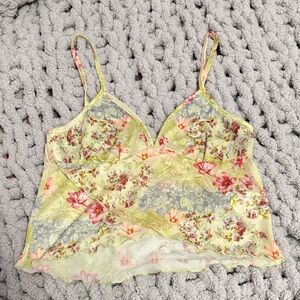 SHEIN Floral Camisole in Yellow and Pink